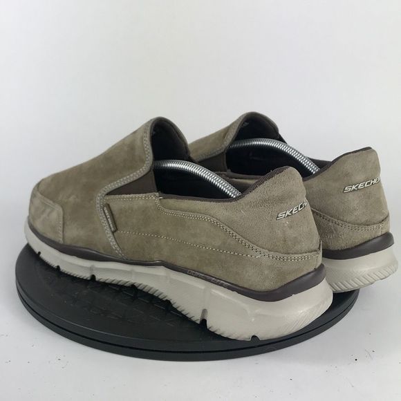 Skechers Equalizer Brown Suede Slip On Comfort Shoes 51502 Men’s Size 13 - Picture 7 of 12